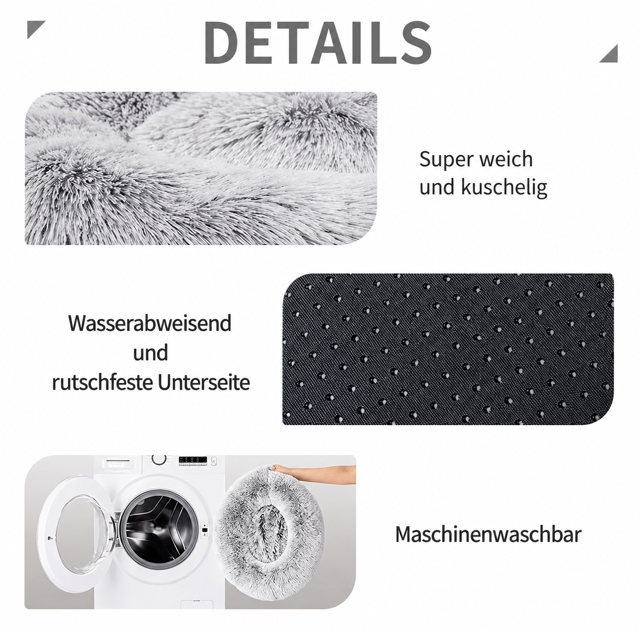 Flausi RuheNest™ beruhigendes Anti-Angst Tiefschlaf-Bett für Hunde & Katzen