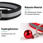 Flausi personalisierbares reflektierendes Nylon Halsband für Katzen & Hunde