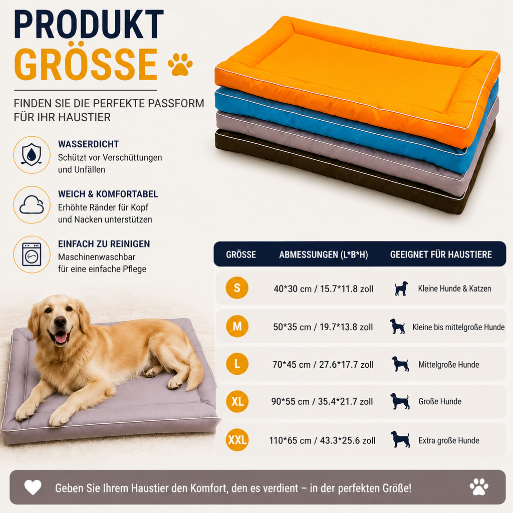 Flausi SchutzNest™ wasserfestes Hundebett mit Komfortpolster