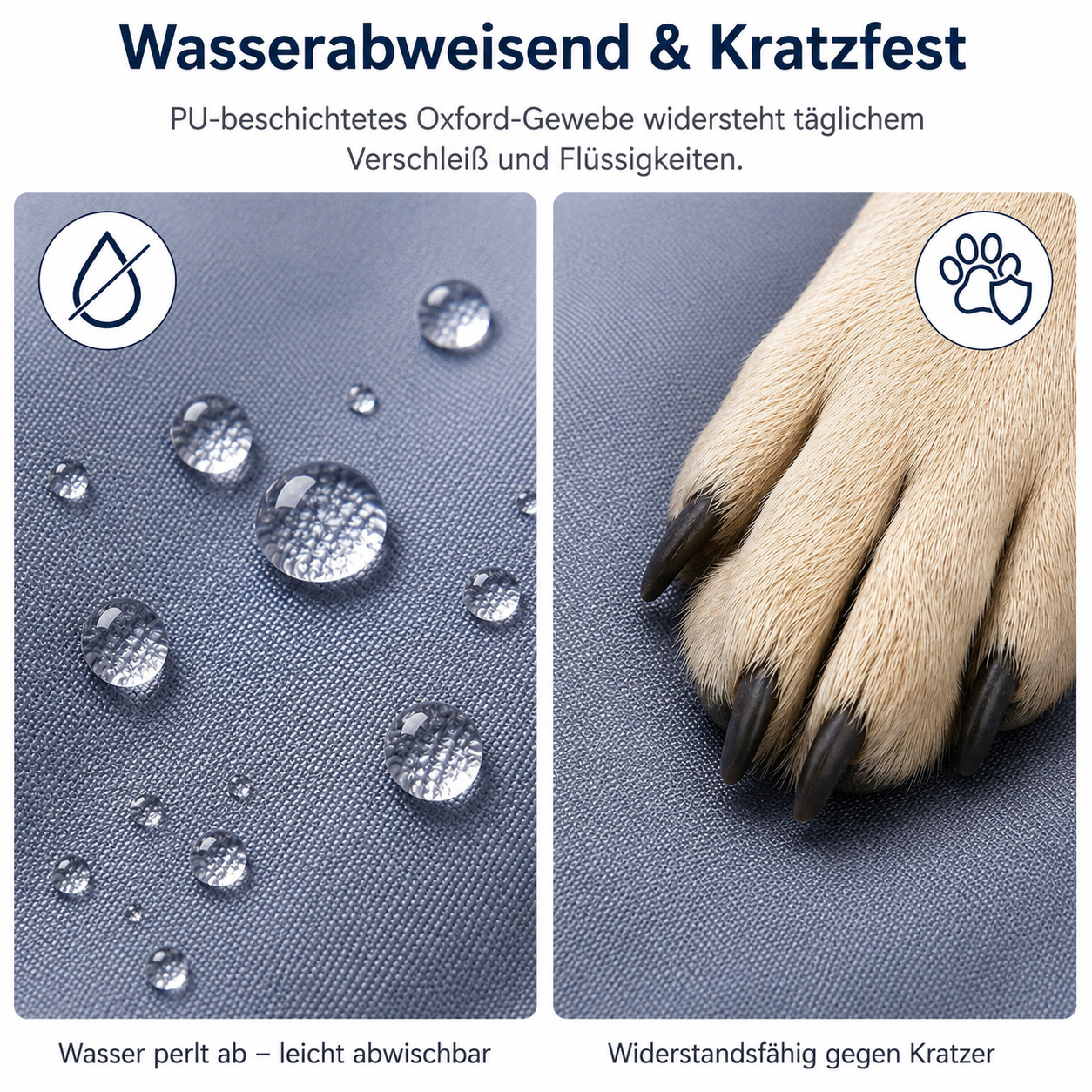 Flausi OrthoLux™ großes orthopädisches Hundebett mit waschbarem Bezug