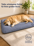 Flausi OrthoLux™ großes orthopädisches Hundebett mit waschbarem Bezug