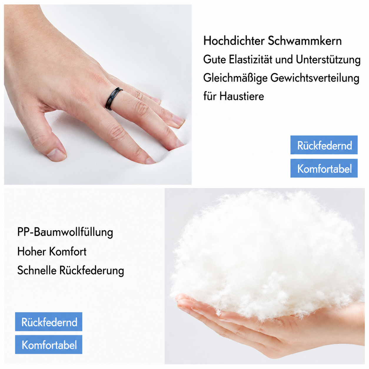 Flausi RückenRuhe™ XL orthopädisches Hundebett für große Hunde