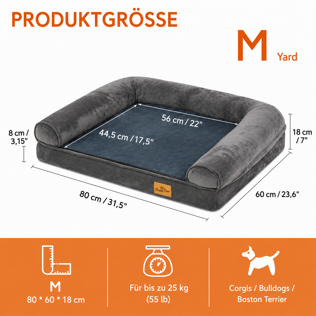Flausi RückenRuhe™ XL orthopädisches Hundebett für große Hunde