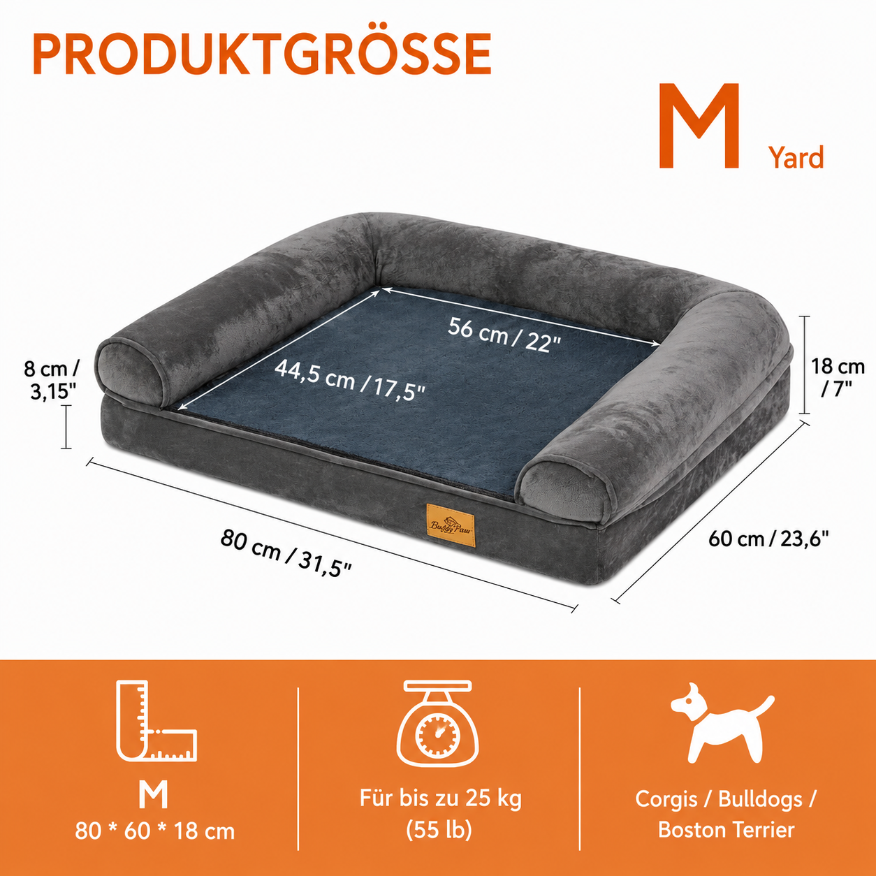 Flausi RückenRuhe™ XL orthopädisches Hundebett für große Hunde