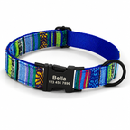 Flausi personalisiertes Nylon Halsband mit Design für Hunde