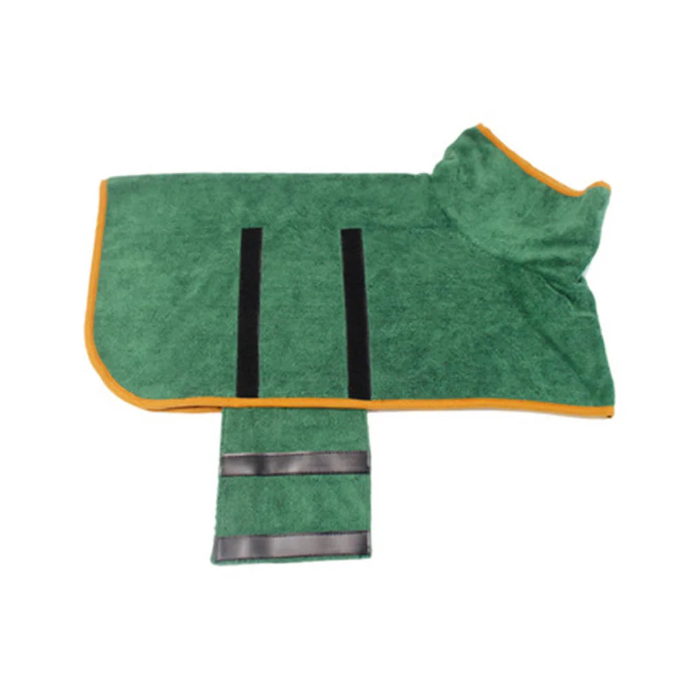 Large Medium Small Dog Super Fast Dry Soft Adjustable Dog Bathrobe Towel Bath Robe Pet Bathrobe Drying Coat Absorbent Towel