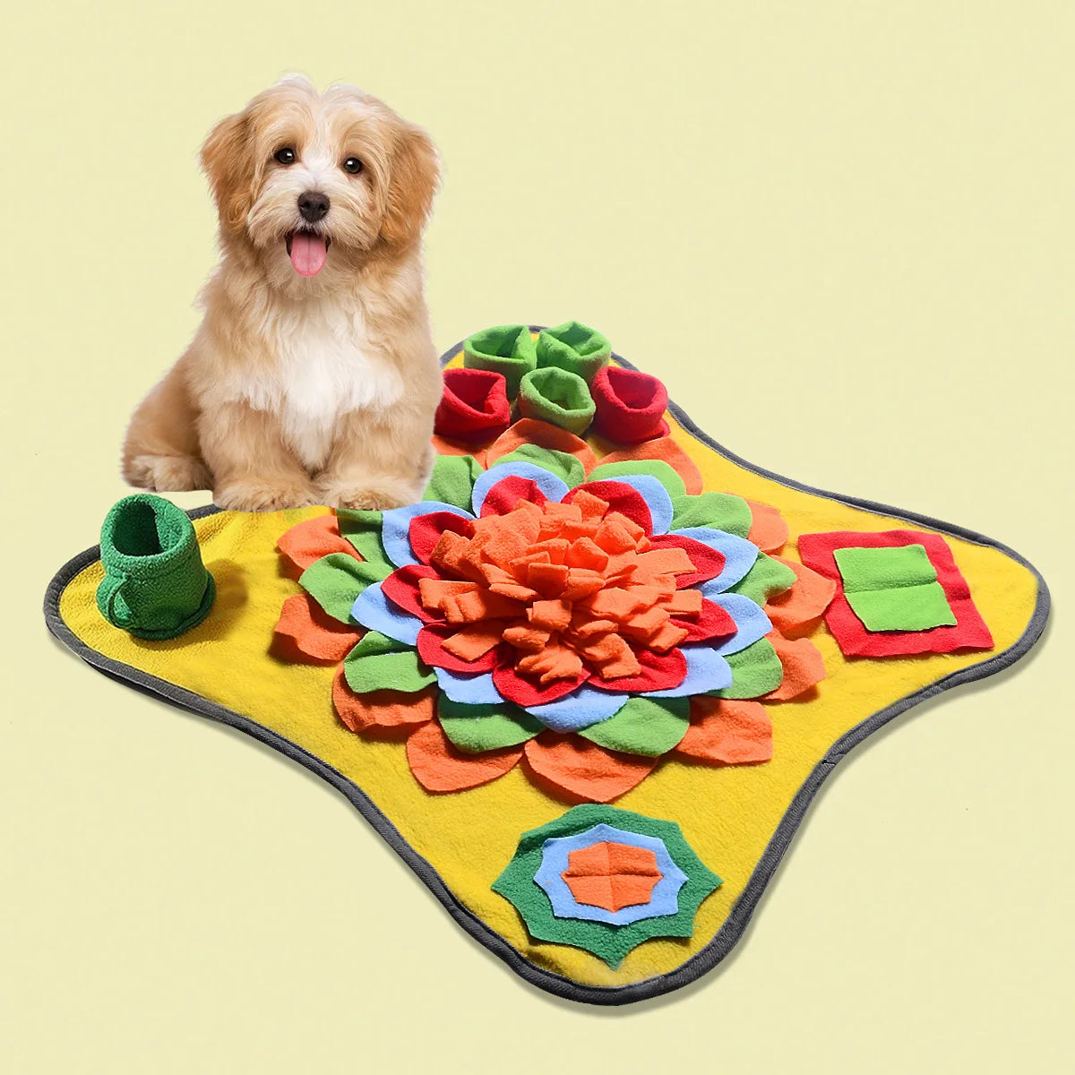 Cross-Border New Pet Plush Dog Intelligence Training Hide Seek Slow Feeding Mat Self-Entertainment Stress Relief Sniffing Mat