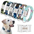 Flausi personalisiertes Nylon Halsband mit Design für Hunde