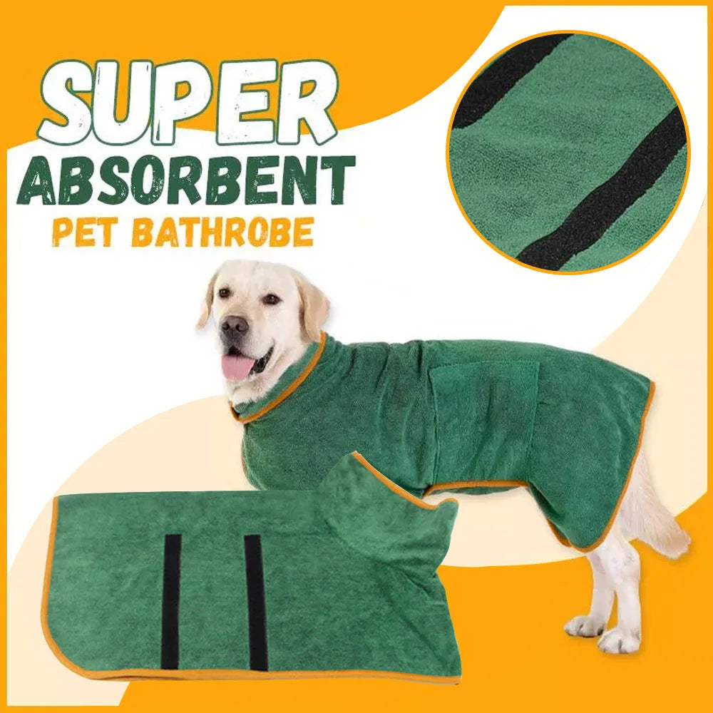 Large Medium Small Dog Super Fast Dry Soft Adjustable Dog Bathrobe Towel Bath Robe Pet Bathrobe Drying Coat Absorbent Towel