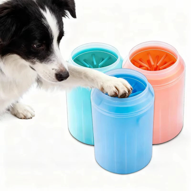 Paw Washing Feet Brush Cleaner Clean Dogs Feet Cleaner Cup Soft Silicone Pet Foot Washer Cup Cleaning Brush