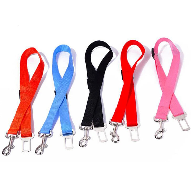 GorisPet GP1742313 Adjustable Size Pet Dog Car Seat Belt High Quality Durable Nylon Material 12 Solid Colors Collars Leashes
