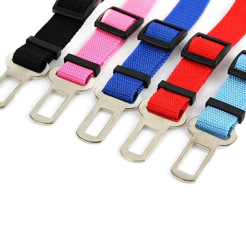 GorisPet GP1742313 Adjustable Size Pet Dog Car Seat Belt High Quality Durable Nylon Material 12 Solid Colors Collars Leashes