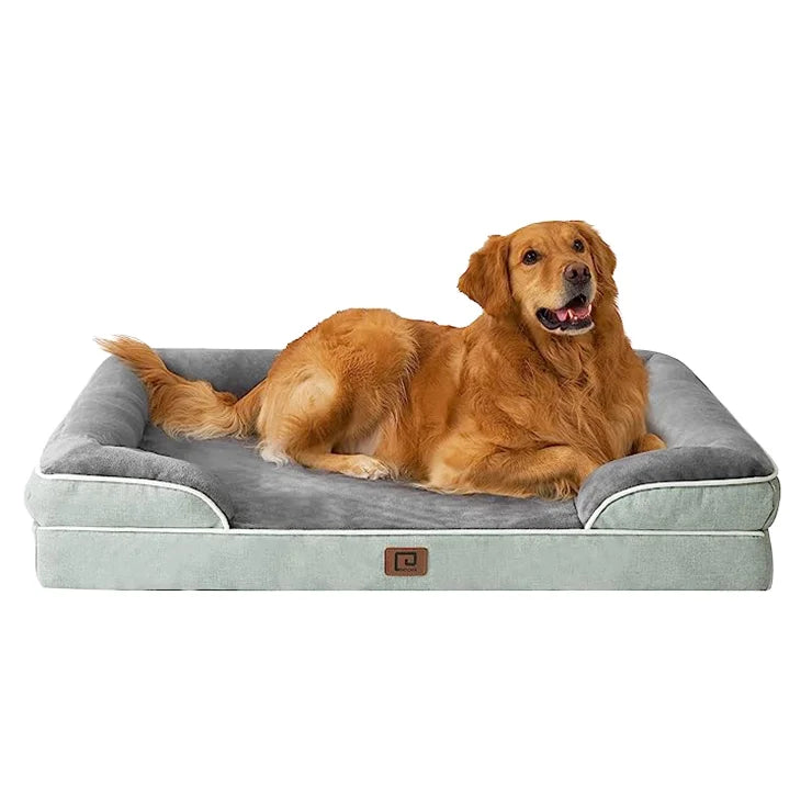 Eco-Friendly Classic Fancy Funny Rectangle Orthopedic Memory Foam Fleece Mattress Dog Cat Bed Modern Anti-Stress Carton