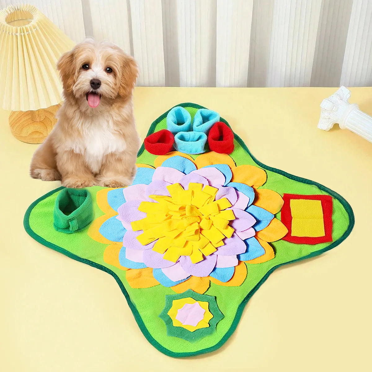 Cross-Border New Pet Plush Dog Intelligence Training Hide Seek Slow Feeding Mat Self-Entertainment Stress Relief Sniffing Mat