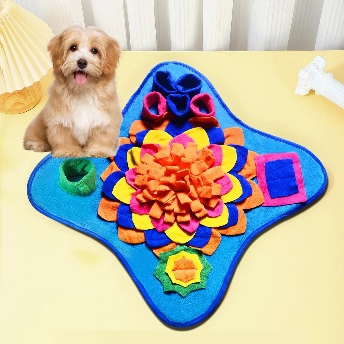 Cross-Border New Pet Plush Dog Intelligence Training Hide Seek Slow Feeding Mat Self-Entertainment Stress Relief Sniffing Mat