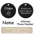Personalized Pet Cat Dog Name Collar Accessories Circle Custom Engraved ID Tag Necklace Chain Charm Supplies For Dog Product