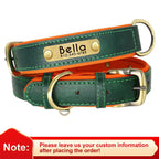 Flausi Edles personalisiertes Leder Halsband- & Leinen-Set für Hunde