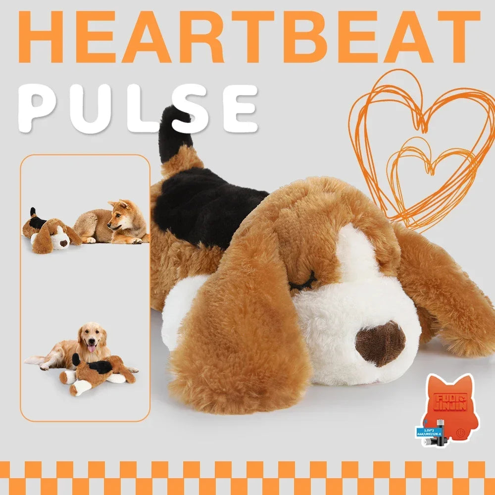 Flausi HerzTrost™ Anti-Angst Kuschelhund für Welpen & Hunde