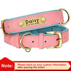 Flausi Edles personalisiertes Leder Halsband- & Leinen-Set für Hunde