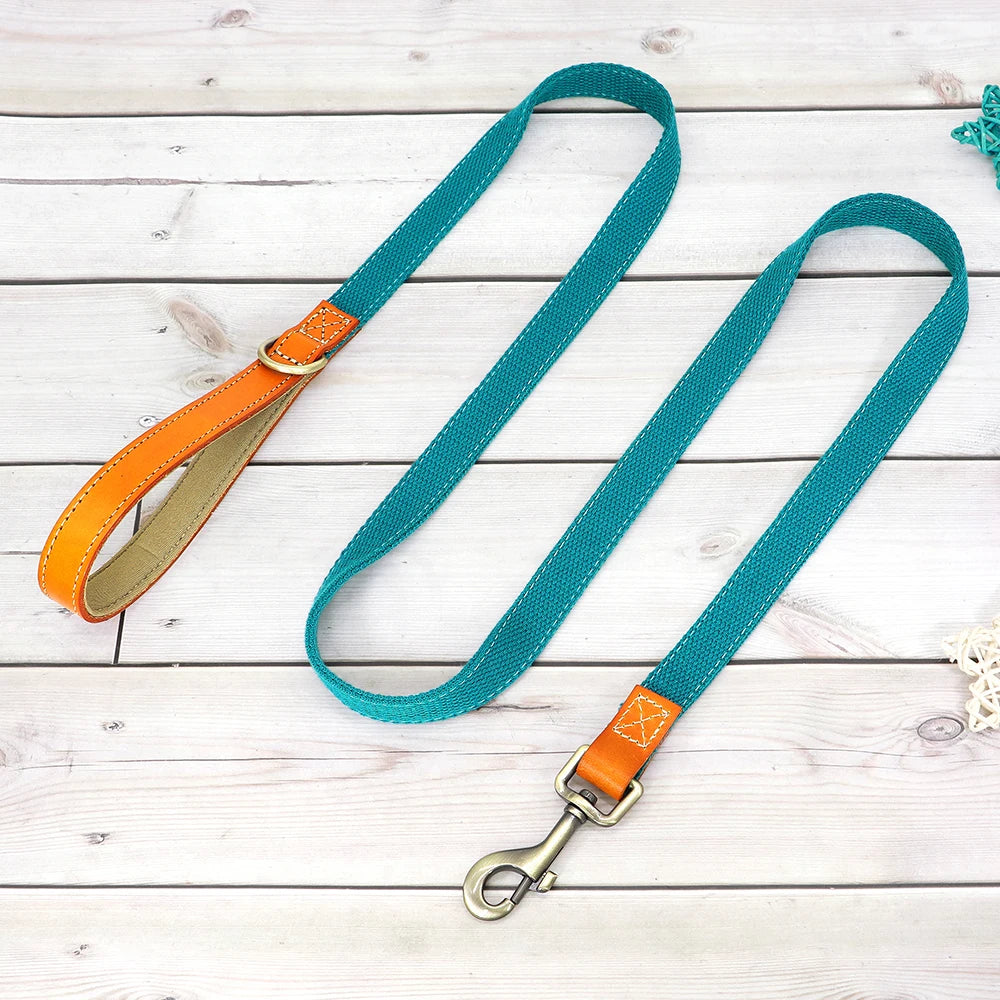 Flausi personalisiertes Nylon Halsband- & Leinen-Set für Hunde