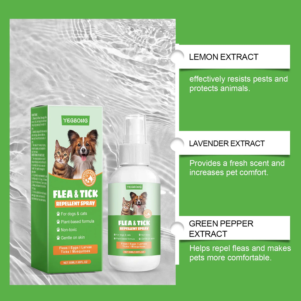 Flausi ZeckenSchild™ naturbasiertes Floh- & Zeckenspray für Hunde & Katzen 50 Ml.