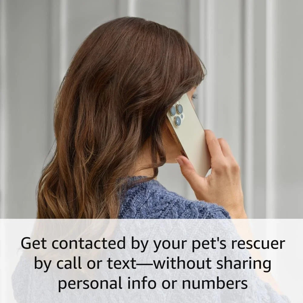 QR ID Pet Tag, Metal Dog Tag with QR Code, Real-time Scan Alerts, Record Pet Profile, No Subscription or Fees