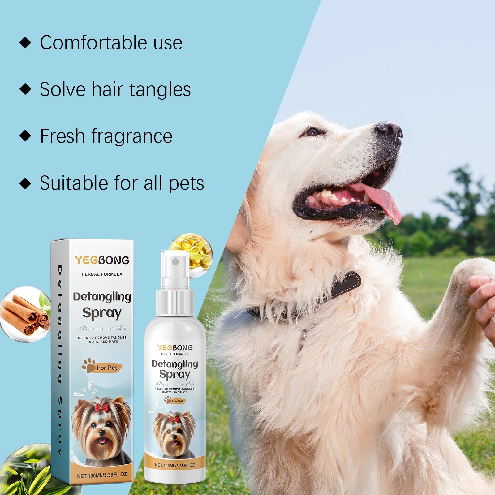 Flausi Knotenfrei™ Entfilzungsspray für Hunde & Katzen 100Ml.