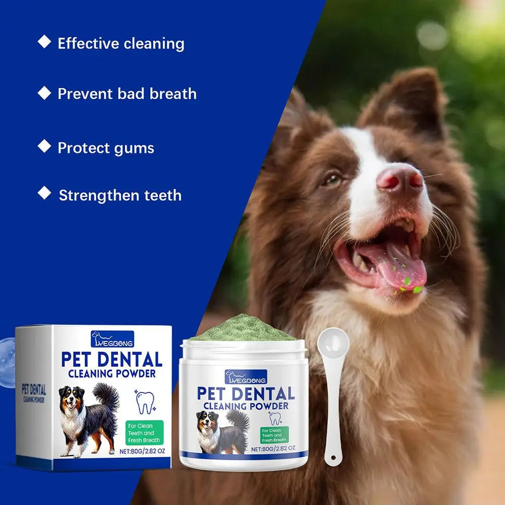 Flausi ZahnGlanz™ naturbasiertes Dentalpulver für Hunde 80g