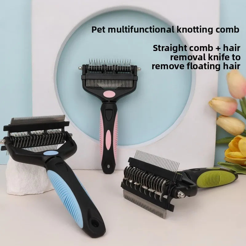 Flausi FellPro™ 3-in-1 Fellpflegekamm für Hunde & Katzen