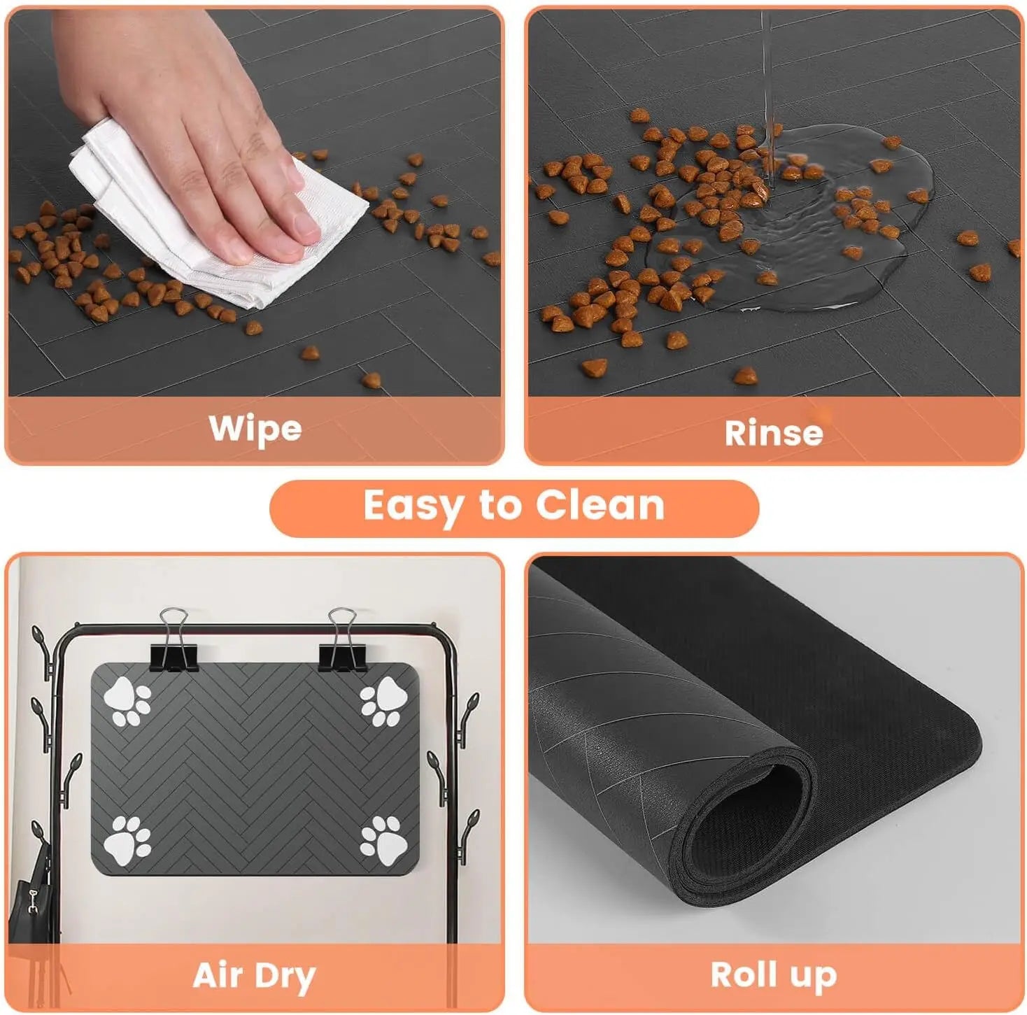 Flausi NapfMatte™ wasserabsorbierende & easy-clean Futterplatz-Matte