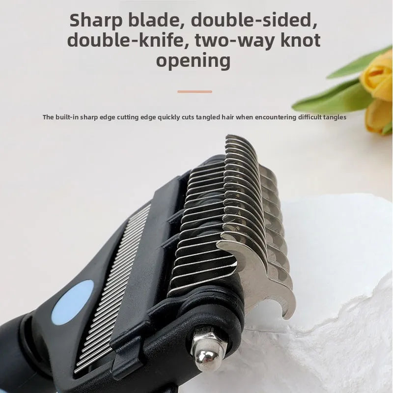 Flausi FellPro™ 3-in-1 Fellpflegekamm für Hunde & Katzen