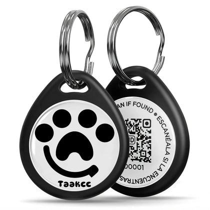Personalized Pet Tag for Dogs, QR Code Dog Name Tags for Pet Collar, Online Profile, Scan Location Alerts Fees No Subscription