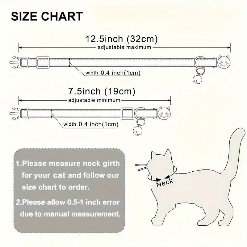 Personalized ID Tag Bohemian Cat Collar with Bell Custom Collar Safety Breakaway Adjustable Engraving Small Kitten Necklace
