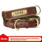 Flausi Edles personalisiertes Leder Halsband- & Leinen-Set für Hunde