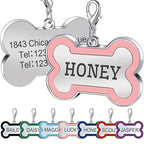 Personalized Pet Engraving ID Name Metal Tag Dog Anti-lost Custom Pet Bone Shape Accessories Phone Tag Pendant Puppy tag