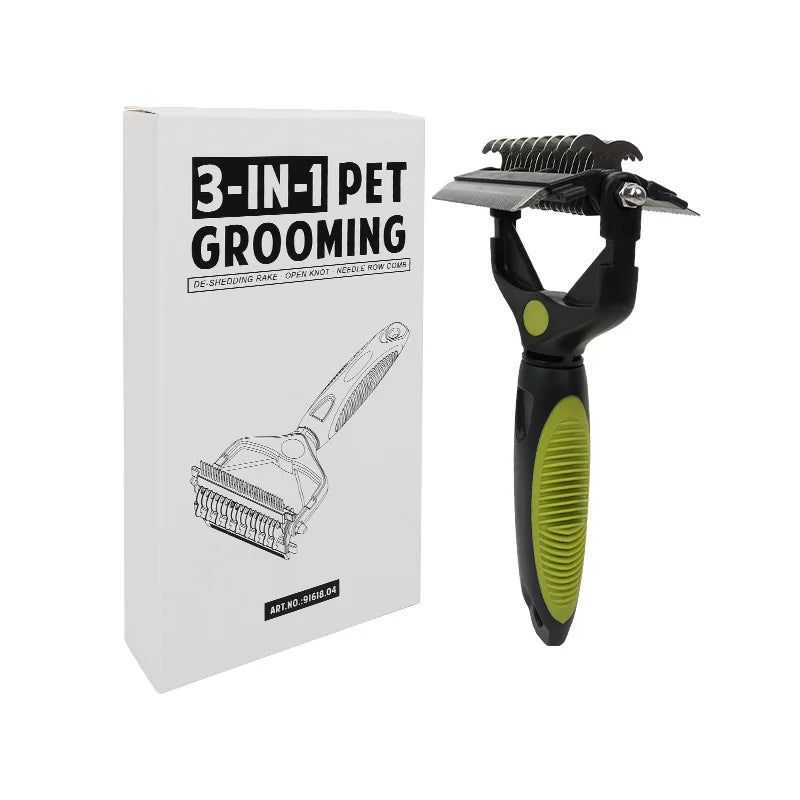 Flausi FellPro™ 3-in-1 Fellpflegekamm für Hunde & Katzen