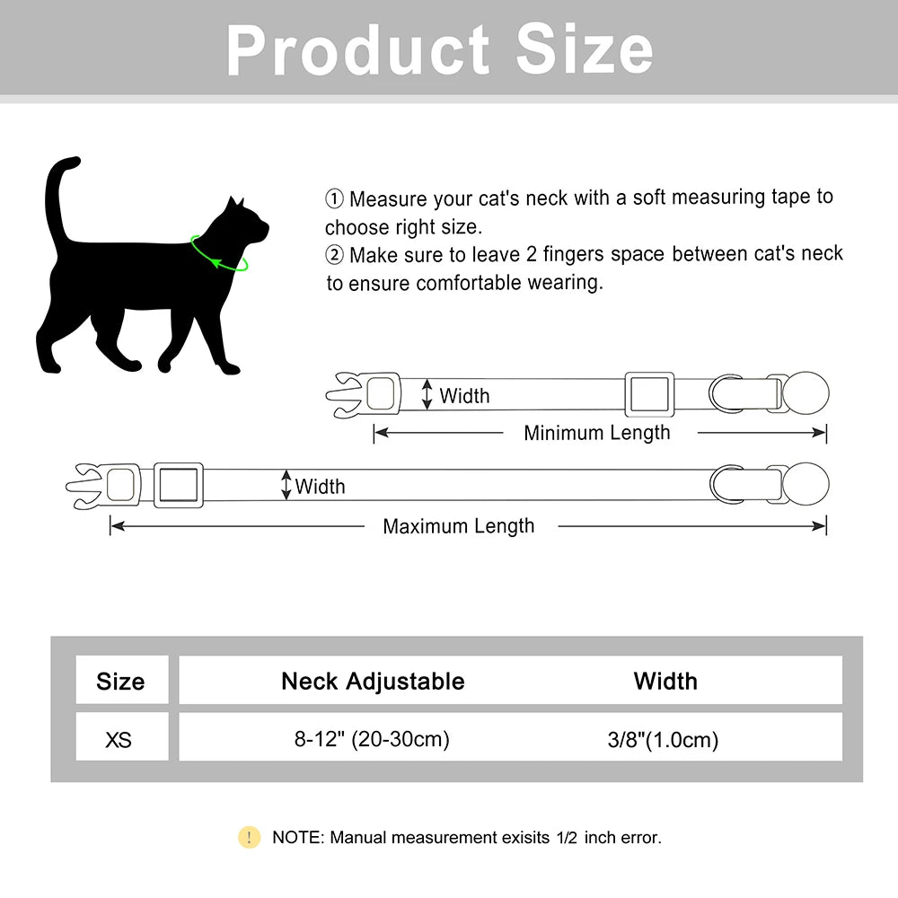Flausi personalisiertes Nylon Halsband für Katzen