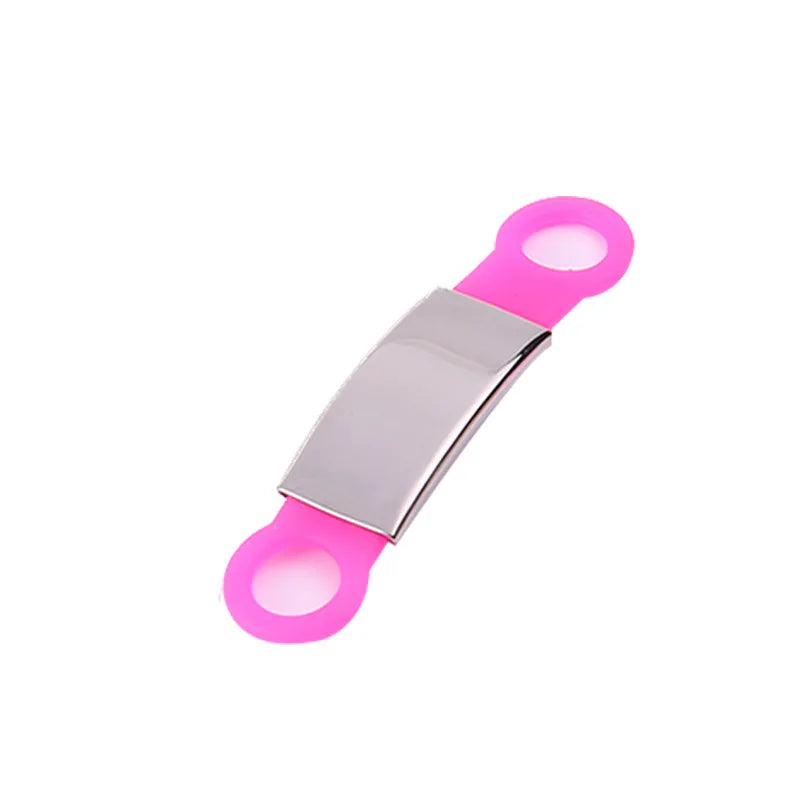 Personalize Engraved Pet Dog Tag Silicone Stainless Steel Dog ID Tag Anti-lost Pet Nameplate Tags For Dog Cat Tensile Rubber