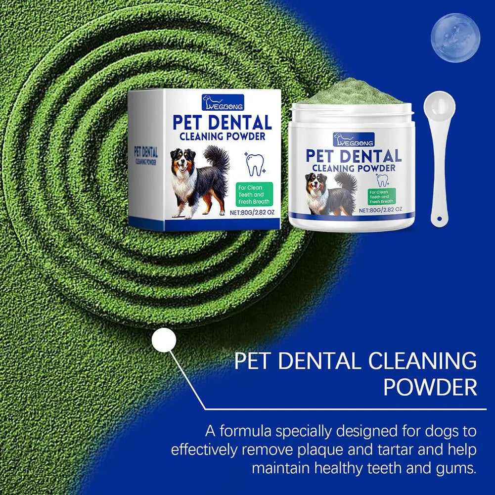 Flausi ZahnGlanz™ naturbasiertes Dentalpulver für Hunde 80g