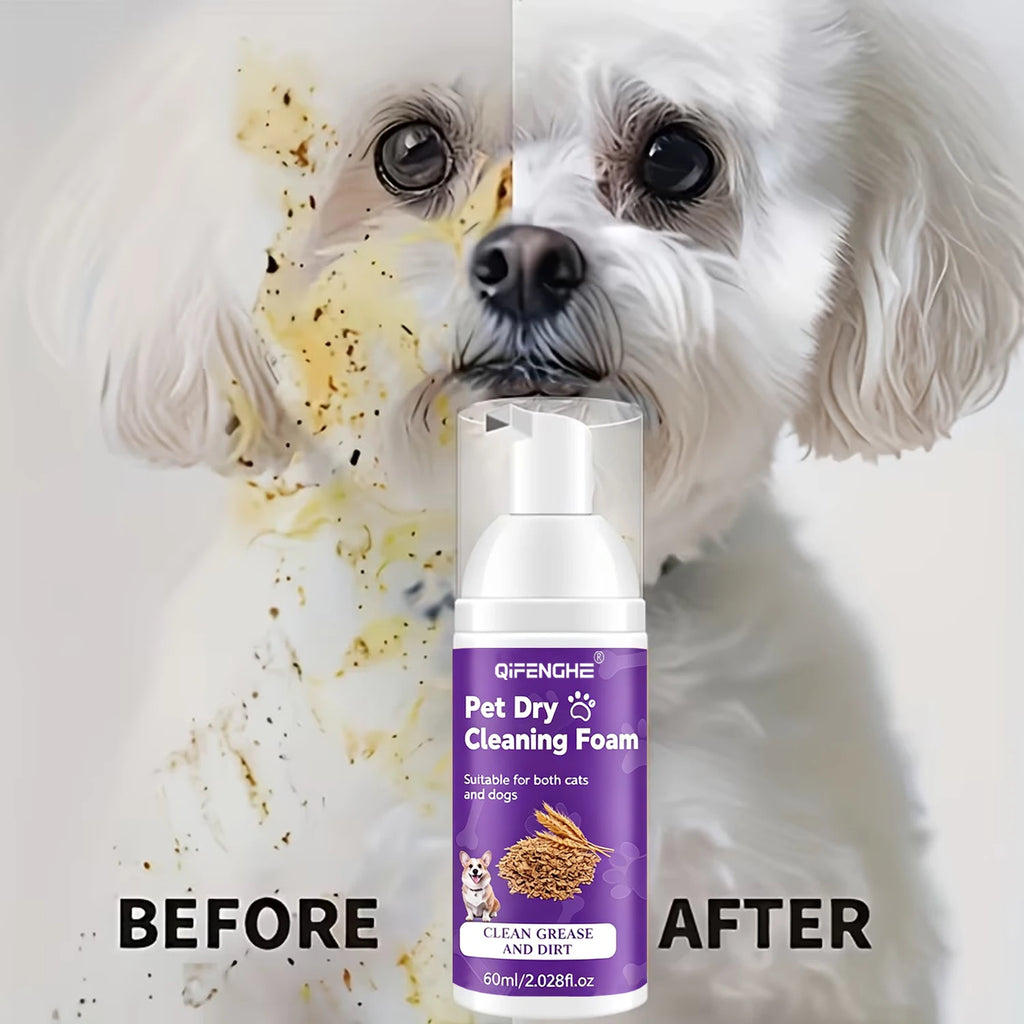 Flausi SchnellFrisch™ Anti-Stress Trockenshampoo-Schaum für Hunde & Katzen 65 Ml.