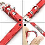 Flausi NamensPfote™ personalisiertes Hunde- & Katzenhalsband Leder