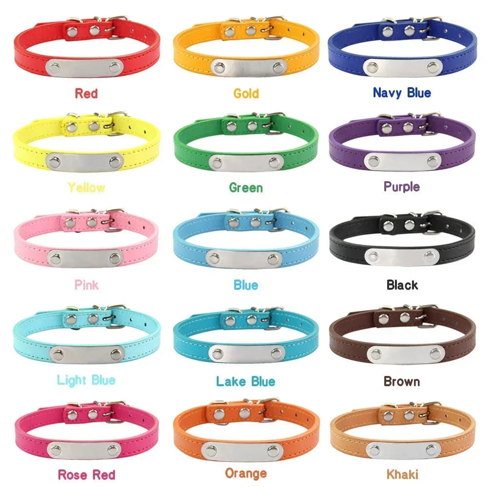 Flausi NamensPfote™ personalisiertes Hunde- & Katzenhalsband Leder
