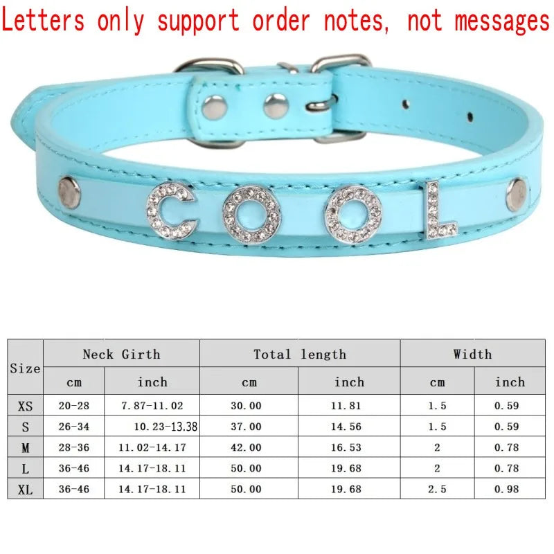 Flausi personalisiertes Halsband  3D-Optik Glitzernd für Hunde und Katzen