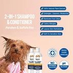 Flausi FellSeide™ natürliches 2-in-1 Shampoo & Conditioner für Hunde 300 Ml.