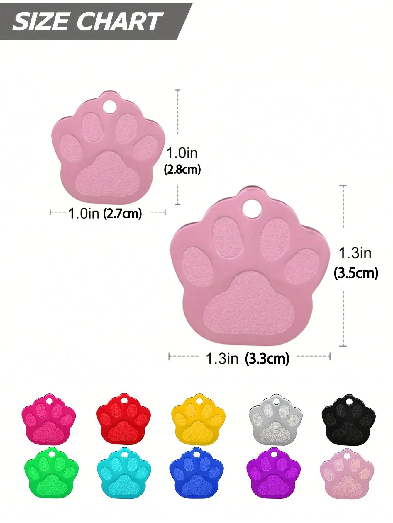 Personalized Paw Cat ID Tags Customized Pet Id Tag For Cat NameTag Customized Cat ID Tags For Small Dog Laser Engraving