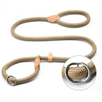 1.5M/1.8M Dog Leash Slip Rope Lead Leash Heavy Duty Braided Rope Adjustable Loop Collar Training Leashes for Medium Large Dogs