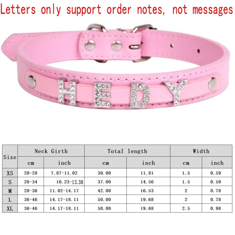 Flausi personalisiertes Halsband  3D-Optik Glitzernd für Hunde und Katzen