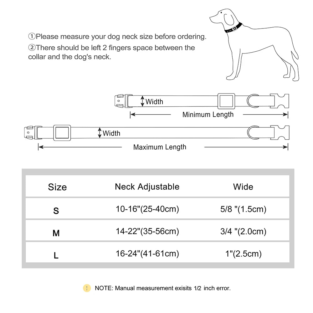 Flausi Edles personalisiertes Nylon Halsband für Hunde