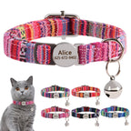 Flausi personalisiertes Nylon Halsband für Katzen
