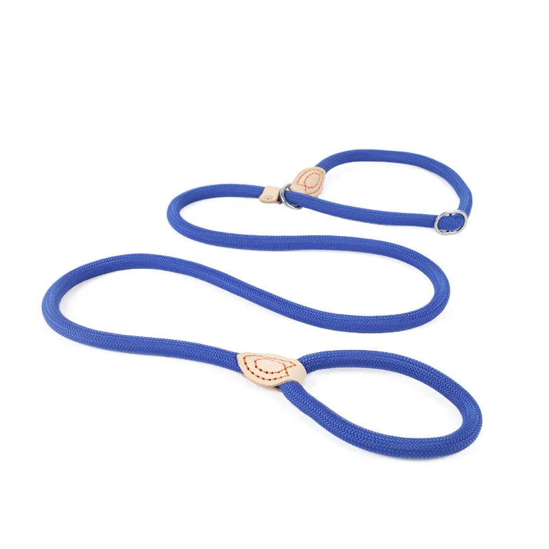 1.5M/1.8M Dog Leash Slip Rope Lead Leash Heavy Duty Braided Rope Adjustable Loop Collar Training Leashes for Medium Large Dogs
